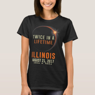 Illinois Total Solar Eclipse zweimal im Leben 2 T-Shirt