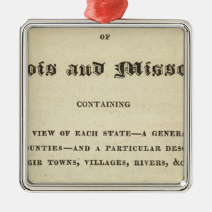 Illinois und Missouri 2 Silbernes Ornament