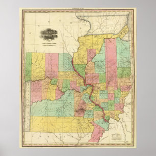 Illinois und Missouri 4 Poster