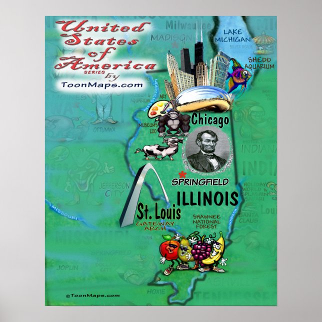 Illinois USA Poster (Vorne)