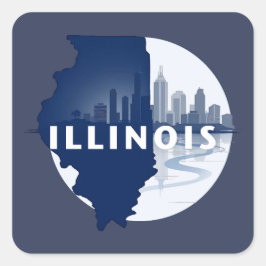 Illinois USA Quadratischer Aufkleber