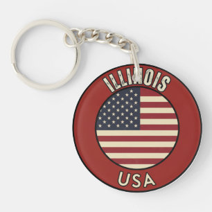Illinois Vereinigte Staaten von Amerika Schlüsselanhänger