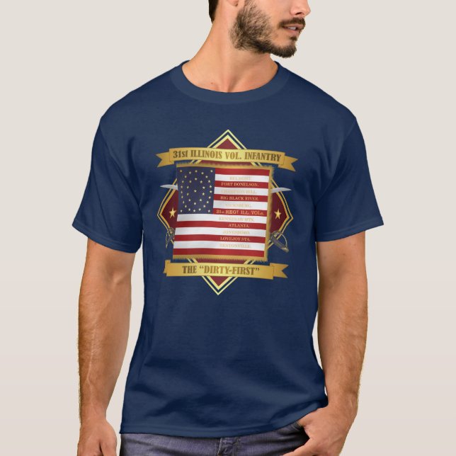 Illinois Volunteer Infanterie T-Shirt (Vorderseite)