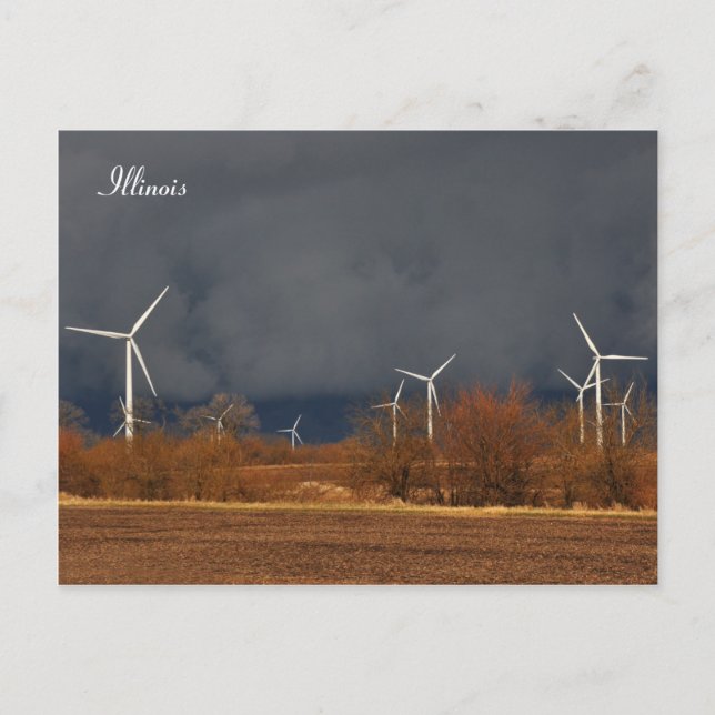 Illinois Windmills Postkarte (Vorderseite)