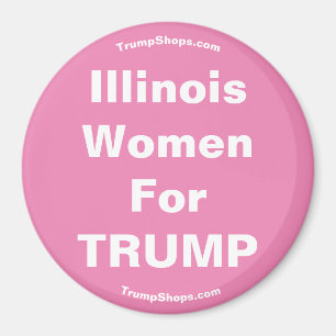Illinois Women for TRUMP Pink Magnet