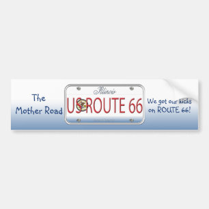 ILLINOIS-Wunschkennzeichen US-WEG-66 Autoaufkleber