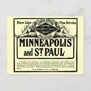 Illinois Zentralbahn Postkarte