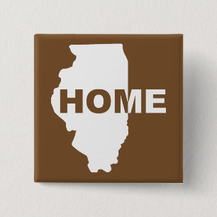 Illinois Zuhause Away From Zuhause Button Abzeiche