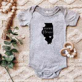 Illinois Zuhause Grown Staat T-Shirt Baby Strampler