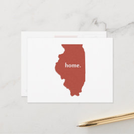 Illinois Zuhause red Postkarte