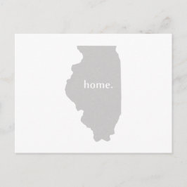 Illinois Zuhause Silhouette Staat Karte