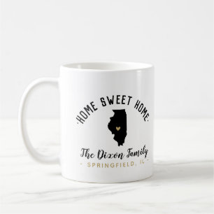 Illinois Zuhause Sweet Zuhause Family Monogram Tas Kaffeetasse