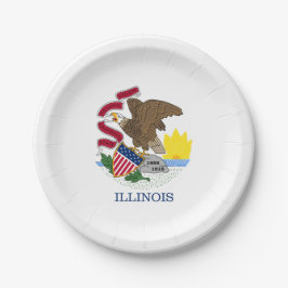 Illinoisan Flag, Flag of Illinois Pappteller