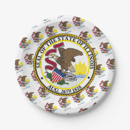 Illinoisan Flag & Seal, Illinois Pappteller