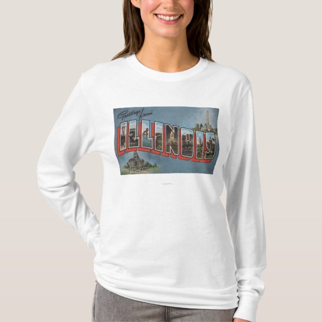 IllinoisLarge Buchstabe ScenesIllinois T-Shirt (Vorderseite)