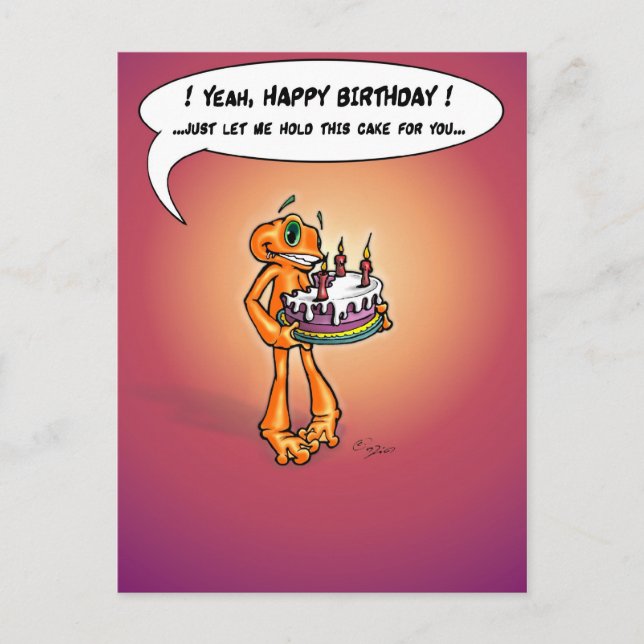 Illow Orange - Bonne carte postale Anniversaire (Devant)