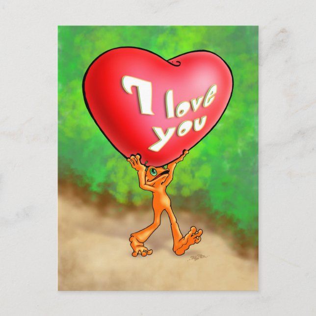 Illow Orange - I Liebe you - Postcard Postkarte (Vorderseite)