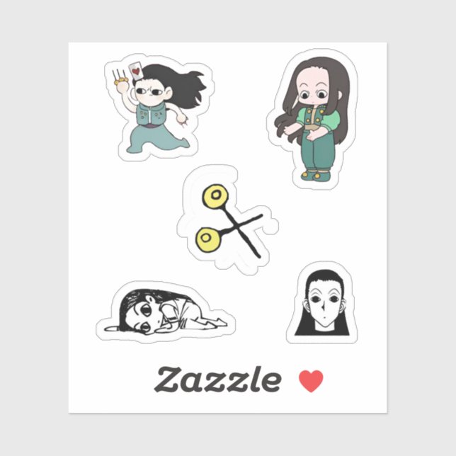 illumi zoldyck hunter x hunter anime sticker pack (Feuille)