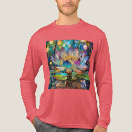 Illuminated Blooming Lotus Flower Tri-Blend Shirt