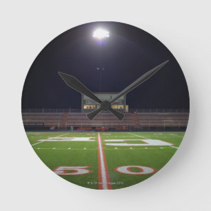 Illuminated Football Field Runde Wanduhr