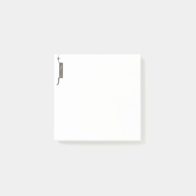 Illuminated Initial J Post-it Klebezettel (Vorderseite)