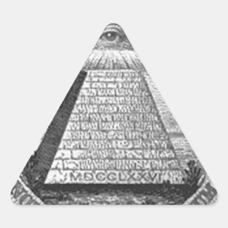 Illuminati alle sehen Auge Dreieckiger Aufkleber