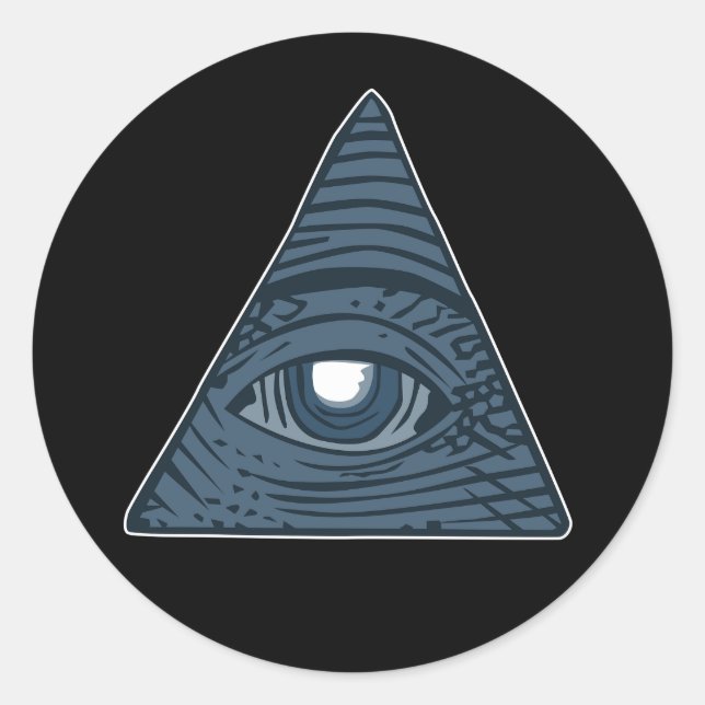 Illuminati Alle sehen Auge Pyramidensymbol Runder Aufkleber (Vorderseite)