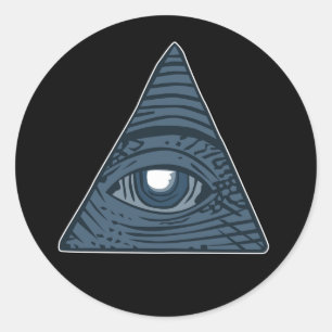 Illuminati Alle sehen Auge Pyramidenzeichen Runder Aufkleber