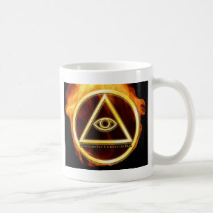 Illuminati auf Feuer Kaffeetasse