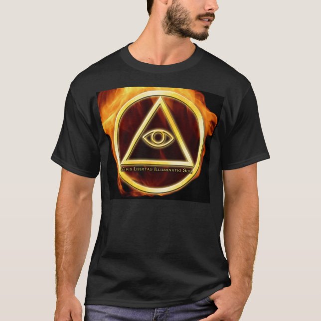 Illuminati auf Feuer T-Shirt (Vorderseite)