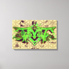 ILLUMINATI DMT GRAFFITI LEINWAND BLUME DES LEBENS