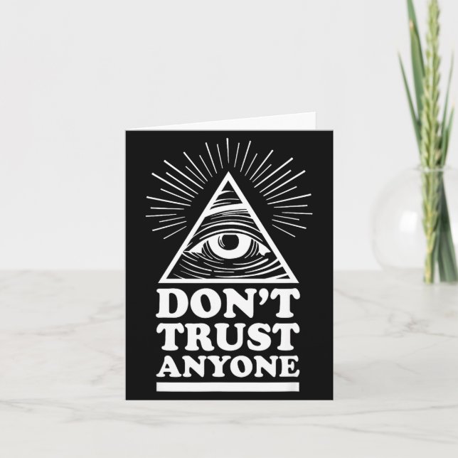 Illuminati Don't Trust Anyone Eye Of Providence  Karte (Vorderseite)