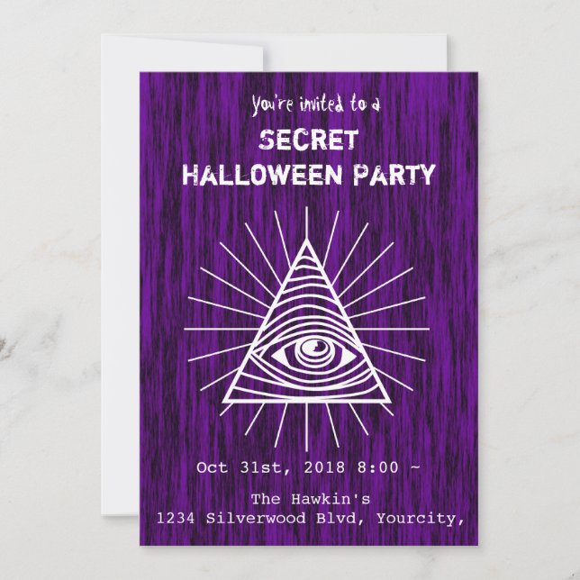 Illuminati-Halloween-Party Einladung (Vorderseite)