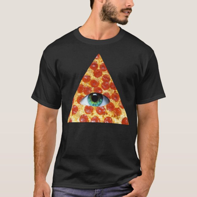 Illuminati Pizza T-Shirt (Vorderseite)