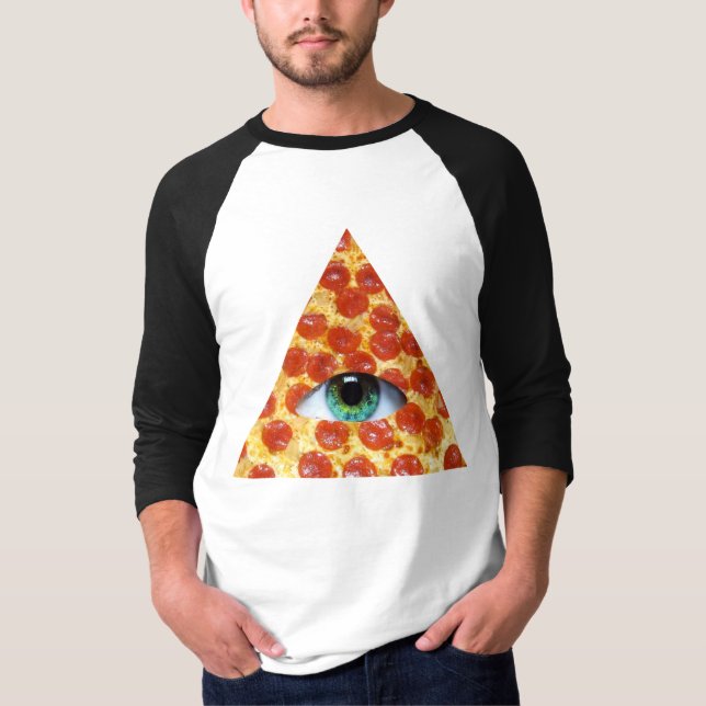 Illuminati Pizza T-Shirt (Vorderseite)