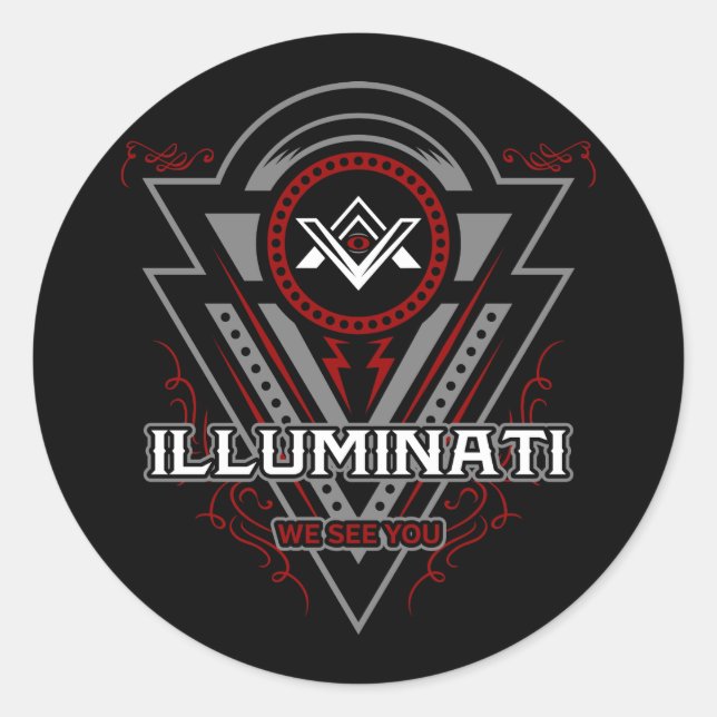Illuminati sehen wir alle Augen Runder Aufkleber (Vorderseite)