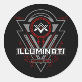 Illuminati sehen wir alle Augen Runder Aufkleber