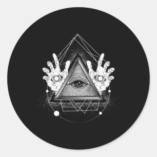 Illuminati Symbol Masonic Triangle Pyramid Verschw Runder Aufkleber