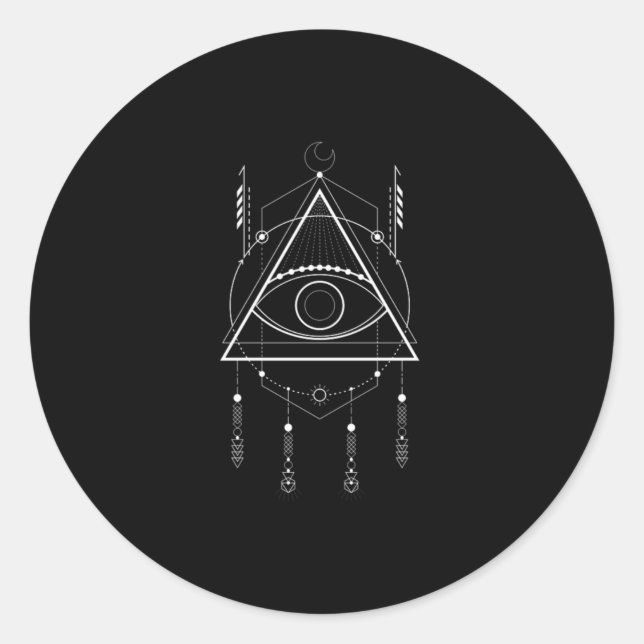 Illuminati Symbol Masonic Verschwörung Traumkatast Runder Aufkleber (Vorderseite)