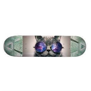 illuminati und Galaxiekatzen-Skateboardplattform Skateboard