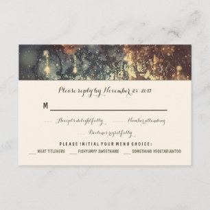 illumine trois cartes RSVP mariage romantique