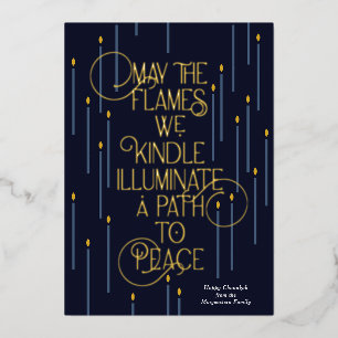Illuminer une voie vers la paix - carte Hanoukka