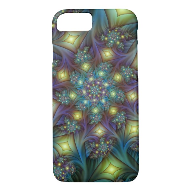 Illuminierte Abstrakte Shiny Aquamarines Lila Frak Case-Mate iPhone Hülle (Rückseite)