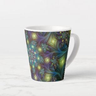 Illuminierte Abstrakte Shiny Aquamarines Lila Frak Milchtasse