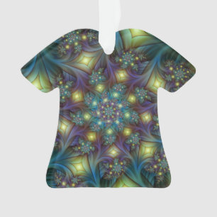 Illuminierte Abstrakte Shiny Aquamarines Lila Frak Ornament