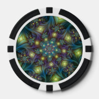 Illuminierte Abstrakte Shiny Aquamarines Lila Frak