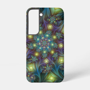 Illuminierte Abstrakte Shiny Aquamarines Lila Frak Samsung Galaxy Hülle