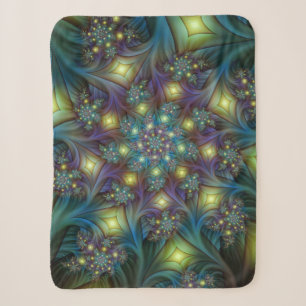 Illuminierte Abstrakte Shiny Aquamarines Lila Frak Sherpadecke