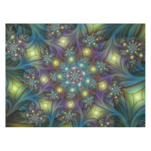 Illuminierte Abstrakte Shiny Aquamarines Lila Frak Tischdecke