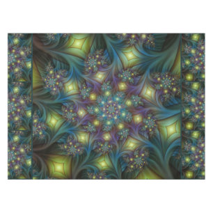 Illuminierte Abstrakte Shiny Aquamarines Lila Frak Tischdecke